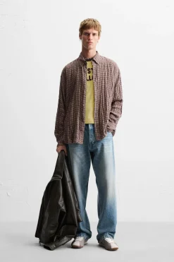 Fashion CAMISA CUADROS TEXTURA Hombre Camisas