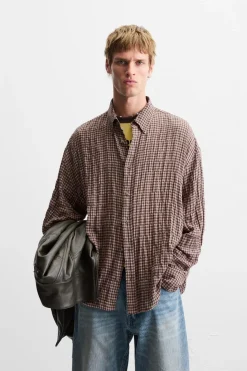 Fashion CAMISA CUADROS TEXTURA Hombre Camisas