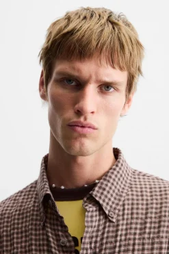 Fashion CAMISA CUADROS TEXTURA Hombre Camisas