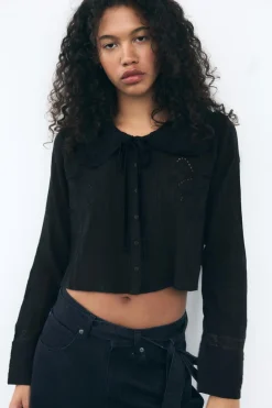 Outlet CAMISA CUELLO BOBO LAZO Mujer Camisas / Blusas