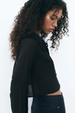 Outlet CAMISA CUELLO BOBO LAZO Mujer Camisas / Blusas