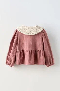 Niños ZARA 1½ - 6 Años·Camisas<CAMISA CUELLO CROCHET