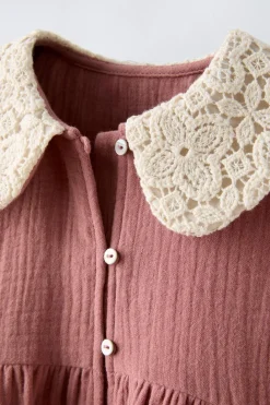 Niños ZARA 1½ - 6 Años·Camisas<CAMISA CUELLO CROCHET