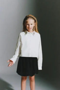 Niños ZARA 6 - 14 Años·Blusas / Camisas<CAMISA CUELLO JOYAS