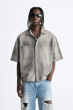 Hot CAMISA DENIM ACID WASH Hombre Camisas