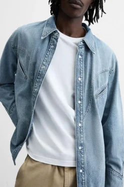 Online CAMISA DENIM BOLSILLOS Hombre Camisas