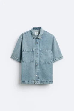 Outlet CAMISA DENIM BOXY FIT Hombre Camisas