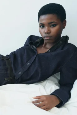 Sale CAMISA DENIM COMBINADA ZW COLLECTION Mujer Camisas / Blusas