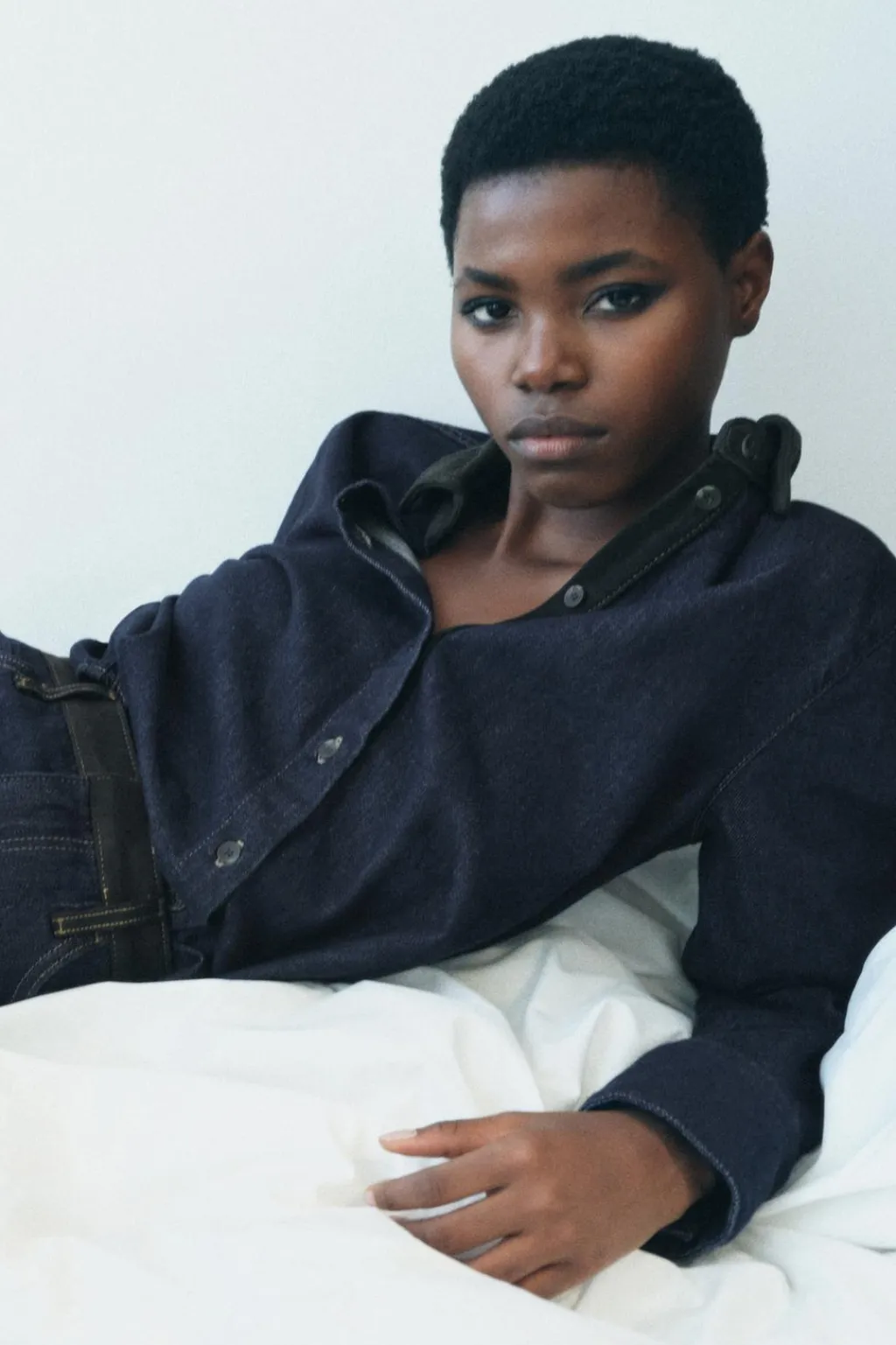 Sale CAMISA DENIM COMBINADA ZW COLLECTION Mujer Camisas / Blusas