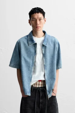 Sale CAMISA DENIM CREMALLERA Hombre Camisas