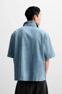 Sale CAMISA DENIM CREMALLERA Hombre Camisas