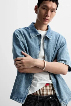 Sale CAMISA DENIM CREMALLERA Hombre Camisas