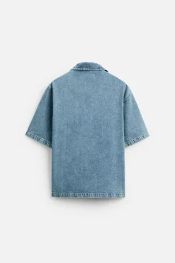 Sale CAMISA DENIM CREMALLERA Hombre Camisas