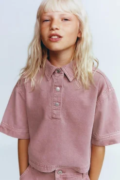 Niños ZARA 6 - 14 Años·Blusas / Camisas|6 - 14 Años·Total Look<CAMISA DENIM FLUIDA