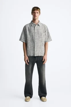 Best CAMISA DENIM JACQUARD Hombre Camisas