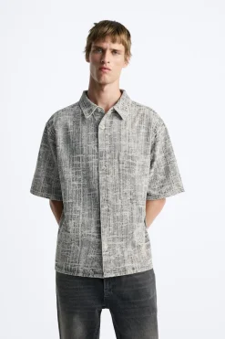 Best CAMISA DENIM JACQUARD Hombre Camisas