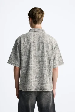 Best CAMISA DENIM JACQUARD Hombre Camisas