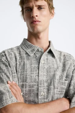 Best CAMISA DENIM JACQUARD Hombre Camisas