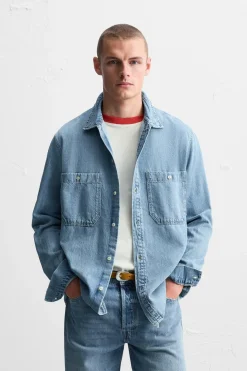 Outlet CAMISA DENIM LIGERO Hombre Camisas
