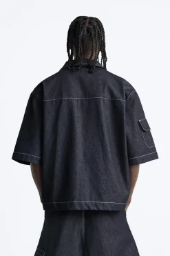 Online CAMISA DENIM OVERSIZE BOLSILLOS Hombre Camisas