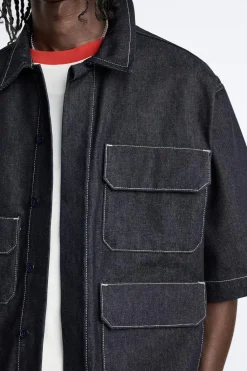 Online CAMISA DENIM OVERSIZE BOLSILLOS Hombre Camisas