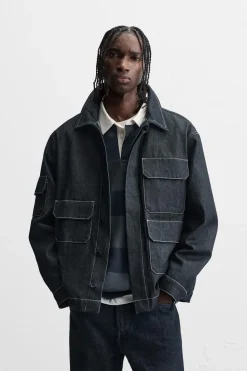 Hot CAMISA DENIM OVERSIZE BOLSILLOS Hombre Camisas|Sobrecamisas