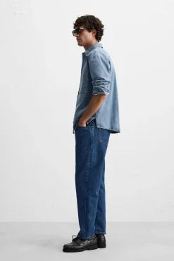 Discount CAMISA DENIM RELAXD FIT Hombre Camisas