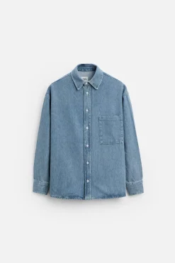 Discount CAMISA DENIM RELAXD FIT Hombre Camisas