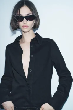 Discount CAMISA DENIM SLIM ZW COLLECTION Mujer Camisas / Blusas