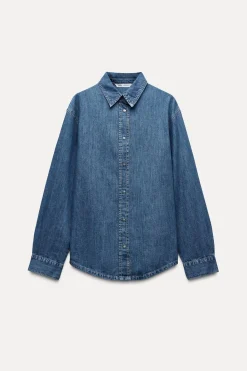 New CAMISA DENIM TRF Mujer Camisas / Blusas