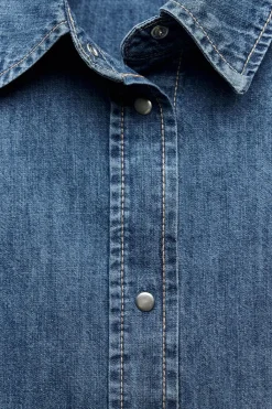 New CAMISA DENIM TRF Mujer Camisas / Blusas