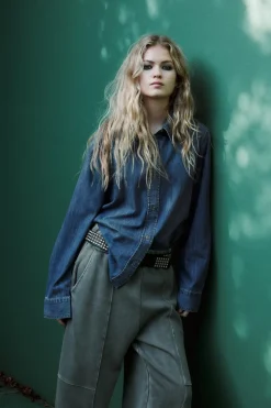 Discount CAMISA DENIM TRF Mujer Camisas / Blusas