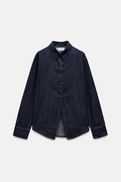 Best CAMISA DENIM TRF ABERTURA Mujer Camisas / Blusas