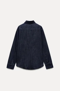 Best CAMISA DENIM TRF ABERTURA Mujer Camisas / Blusas