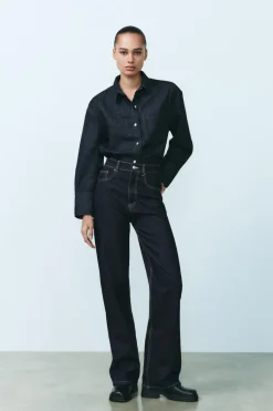 Outlet CAMISA DENIM TRF BOLSILLO Mujer Camisas / Blusas