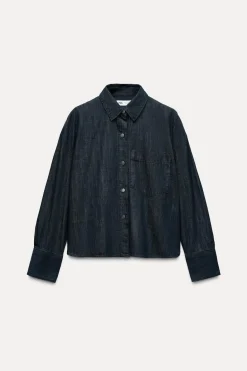 Outlet CAMISA DENIM TRF BOLSILLO Mujer Camisas / Blusas