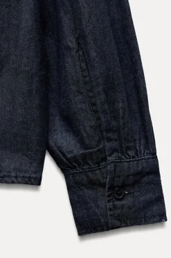 Sale CAMISA DENIM TRF CUELLO BOBO Mujer Camisas / Blusas