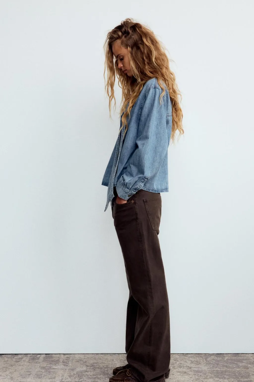 Hot CAMISA DENIM TRF LAZO Mujer Camisas / Blusas