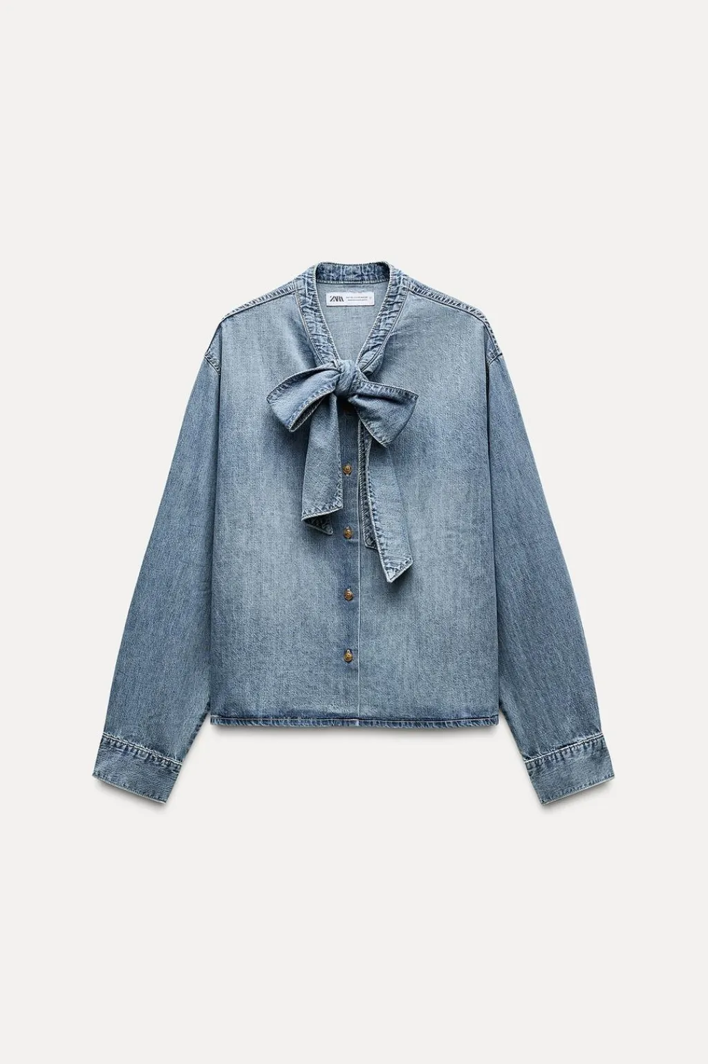 Hot CAMISA DENIM TRF LAZO Mujer Camisas / Blusas