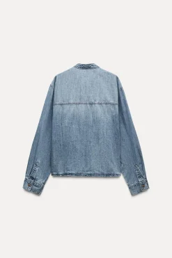 Hot CAMISA DENIM TRF LAZO Mujer Camisas / Blusas