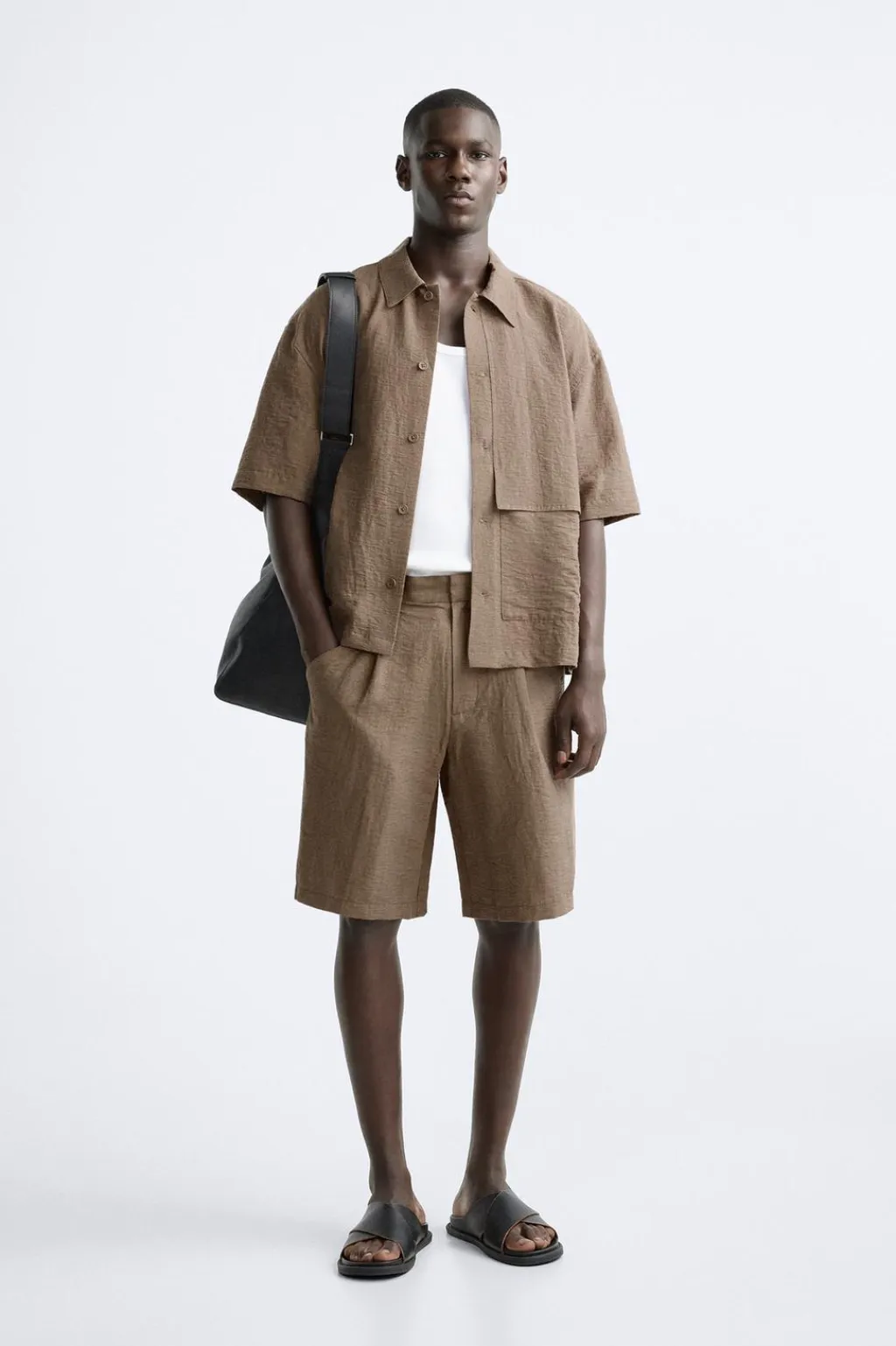 Hot CAMISA EFECTO ARRUGADO Hombre Camisas