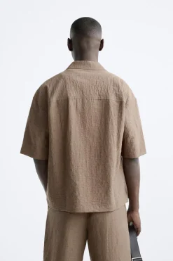 Hot CAMISA EFECTO ARRUGADO Hombre Camisas