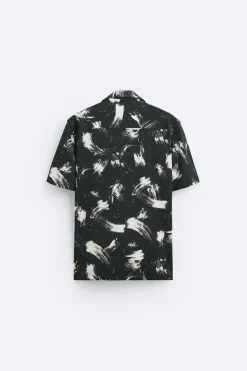 Online CAMISA ELÁSTICA ESTAMPADO ABSTRACTO Hombre Camisas