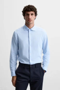 Sale CAMISA ELÁSTICA ESTRUCTURA Hombre Camisas