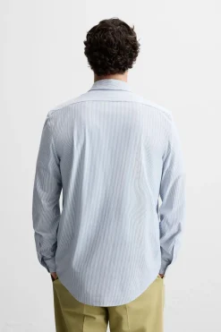 Fashion CAMISA ELÁSTICA RAYAS Hombre Camisas