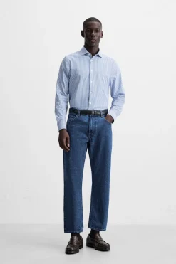 Fashion CAMISA ELÁSTICA RAYAS Hombre Camisas