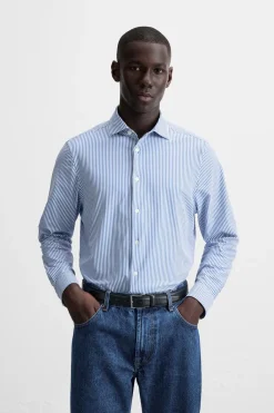 Fashion CAMISA ELÁSTICA RAYAS Hombre Camisas