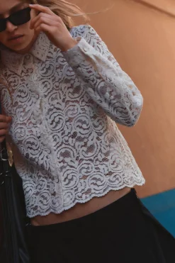 New CAMISA ENCAJE Mujer Camisas / Blusas