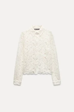 New CAMISA ENCAJE Mujer Camisas / Blusas