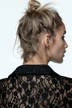 Discount CAMISA ENCAJE LENTEJUELAS Mujer Camisas / Blusas